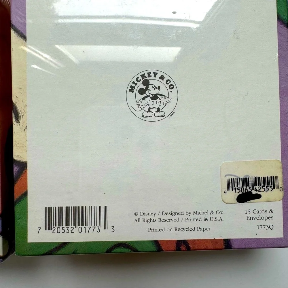 Vintage Disney Mickey & Co Minnie Goofy Notecards 2 Sealed Boxes Michel & Co USA